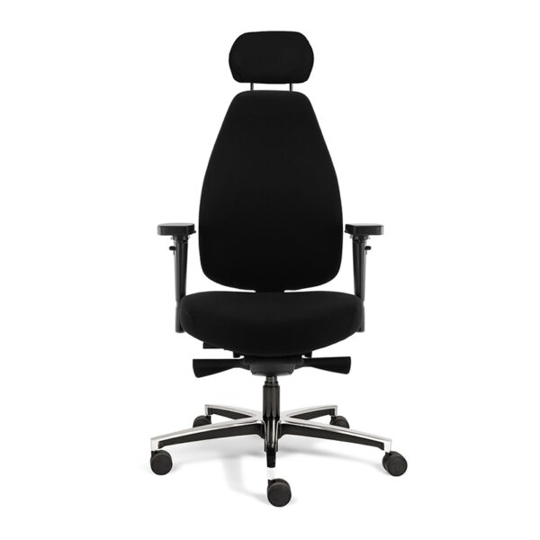 Zwarte, ergonomische bureaustoel