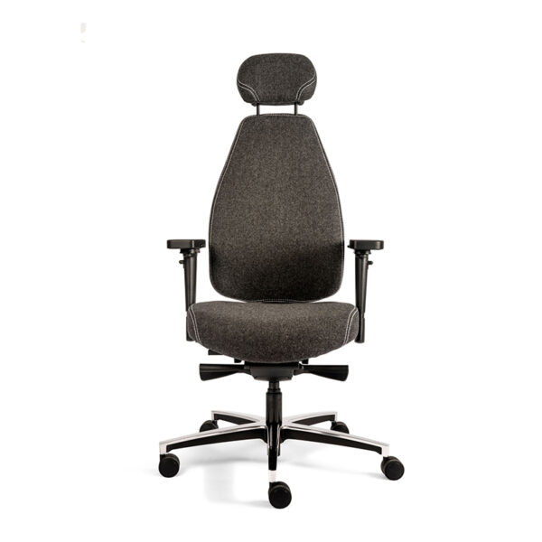Donkergrijze verstelbare ergonomische bureaustoel model Sam 3
